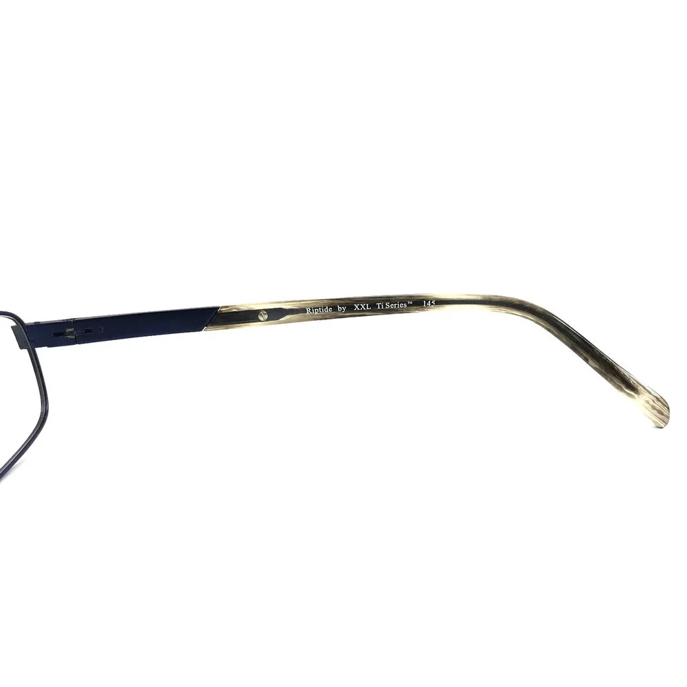 XXL Ti Series Eyeglasses Frames Riptide Brown Blue Titanium Rectangle 58-20-145